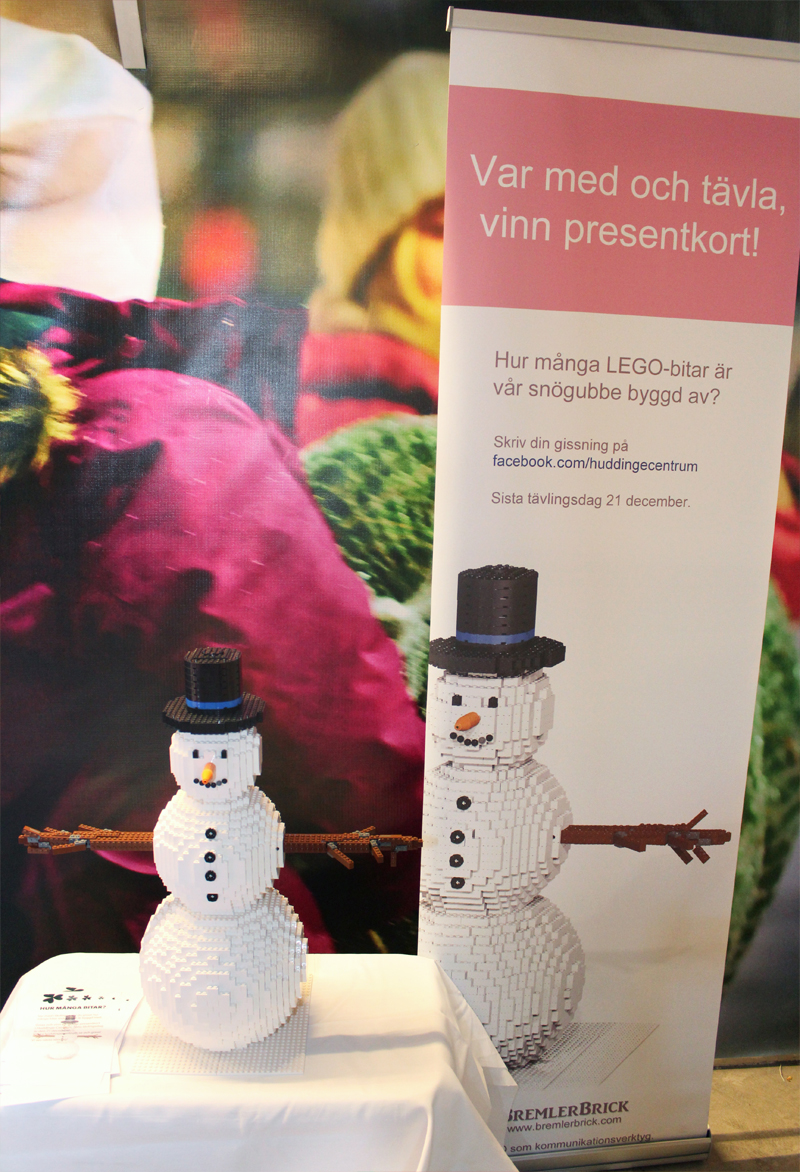Julevent och workshop - Sn&ouml;gubbe t&auml;vlingen d&auml;r man ska gissa antalet legobitar
