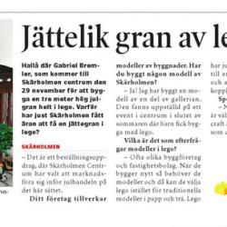 Skärholmens Centrum – Jättelik gran av LEGO – Lokaltidningen Södra sidan