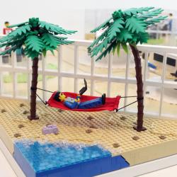 Inredningsmodeller av LEGO till Dustin