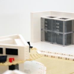 Dustins kontor som inredningsmodell av LEGO